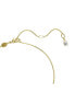 Round Cut, White, Gold-Tone Imber Pendant Necklace