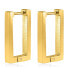 Modern rectangular earrings made of gold-plated steel VGE633G