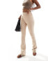 Фото #2 товара Stradivarius fold over legging in beige