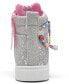 Фото #4 товара Little Girls Twinkle Toes: Twinkle Sparks - Charm Bestie High Top Light-Up Casual Sneakers from Finish Line