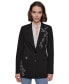 Фото #4 товара Women's Embellished Button-Front Blazer