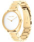 ფოტო #2 პროდუქტის Women's Gold-Tone Stainless Steel Bracelet Watch 34mm