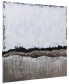 White Atmosphere Textured Metallic Hand Painted Wall Art by Martin Edwards, 48" x 48" x 2"
