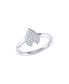 ფოტო #1 პროდუქტის Rain Drop Design Sterling Silver Diamond Women Ring