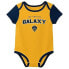 Фото #2 товара MLS Los Angeles Galaxy Infant 3pk Bodysuit - 0-3M