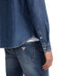 Фото #4 товара Men's Slim-Fit Solid Button-Down Denim Shirt