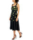 Фото #3 товара Women's Floral-Embroidered Belted Midi Dress