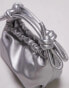 Фото #3 товара Topshop Gina grab bag with knotted handle in silver