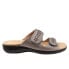 Фото #1 товара Trotters Ruthie Woven T2234-043 Womens Gray Leather Slides Sandals Shoes