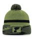 Фото #2 товара Men's Camo St. Louis Blues Military-Inspired Appreciation Cuffed Knit Hat with Pom