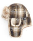 Фото #2 товара Men's Ombré Plaid Trapper Hat with Faux-Fur Lining & Faux-Leather Trim