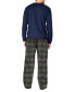 ფოტო #2 პროდუქტის Men's Flannel Pajama Set