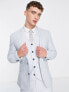 ASOS DESIGN super skinny wool mix suit jacket in blue puppytooth check