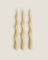 Decorative spiral candles (pack of 3)