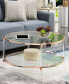 Фото #6 товара 34" Glass Royal Crest Acrylic Legs Coffee Table