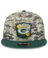 Фото #4 товара Бейсболка для мальчиков New Era Green Green Bay Packers 2023 Salute To Service 9FIFTY Camo