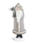 Фото #1 товара K&K Interiors 17In Gray Fuzzy Coat Santa With Pinecone Gray