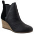 Фото #2 товара TOMS Kelsey Wedge Booties Womens Black Casual Boots 10015781