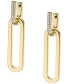 Фото #3 товара Heritage D-Link Glitz Gold-Tone Stainless Steel Drop Earrings