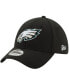 Фото #1 товара Men's Black Philadelphia Eagles 39THIRTY Fitted Hat