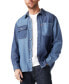 ფოტო #1 პროდუქტის Men's Relaxed Fit Long Sleeve Button-Front Denim Shirt-Jacket