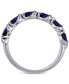 ფოტო #2 პროდუქტის Sapphire (1-1/4 ct. t.w.) & Diamond (1/8 ct. t.w.) Ring in 14k White Gold (Also Available in Emerald and Ruby)
