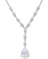 Фото #1 товара Arabella cubic Zirconia 18" Lariat Necklace in Sterling Silver