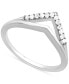 ფოტო #3 პროდუქტის Diamond Chevron Statement Ring (1/10 ct. t.w.) in Sterling Silver