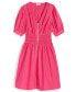 ფოტო #6 პროდუქტის Women's Printed Cotton Zip-Front Puff-Sleeve Dress, Created for Macy's