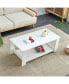 Chic and Sturdy MDF Coffee Table Easy Assembly, Charming Decor