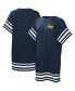 Фото #2 товара Women's Navy Michigan Wolverines Cascade T-shirt Dress