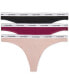Фото #1 товара Women's 3-Pk. Modern Logo Low-Rise Thong Underwear QD5209