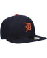 Фото #4 товара Men's Navy Detroit Tigers Authentic Collection On-Field Road 59FIFTY Fitted Hat