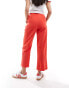 Фото #3 товара ASOS DESIGN tailored belted trouser with linen in red