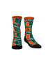 Youth Boys and Girls Socks Miami Hurricanes Allover Logo and Paint Crew Socks