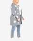 ფოტო #5 პროდუქტის Plus Size Spot It Longline Cardigan Sweater