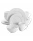 Cara 16 Piece Round Porcelain Dinnerware Set in White 16 Piece - фото #1