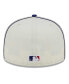 ფოტო #5 პროდუქტის Men's Cream, Royal Los Angeles Dodgers Chrome Sutash 59FIFTY Fitted Hat