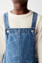 Denim pinafore dress with hearts