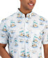 Фото #3 товара Men's Palm-Tree Islands Graphic Shirt, Created for Macy's