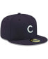 ფოტო #4 პროდუქტის Men's Navy Chicago Cubs Logo White 59FIFTY Fitted Hat