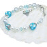 Elegant Blue Lace bracelet with Lampglas pearls with pure BP4 silver