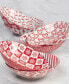 Peppermint Candy 40 oz Soup Bowls Set of 6, Service for 6