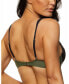 ფოტო #2 პროდუქტის Women's Color Block Plunge Underwire Bikini Top