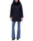 Women's Faux-Fur-Trim Hooded Packable Shine Puffer Coat