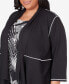 Plus Size Opposites Attract Ribbed Two In One Top