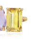 ფოტო #6 პროდუქტის AJ by ALEV Large Two-Gemstones Gold Ring