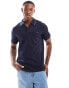 Calvin Klein pique tipped polo shirt in navy