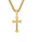 Фото #2 товара Men's 18k Gold Plated Stainless Steel and Simulated Diamonds Cross Pendant