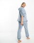 Фото #3 товара ASOS DESIGN Maternity cosy lounge borg hoodie & jogger set in blue